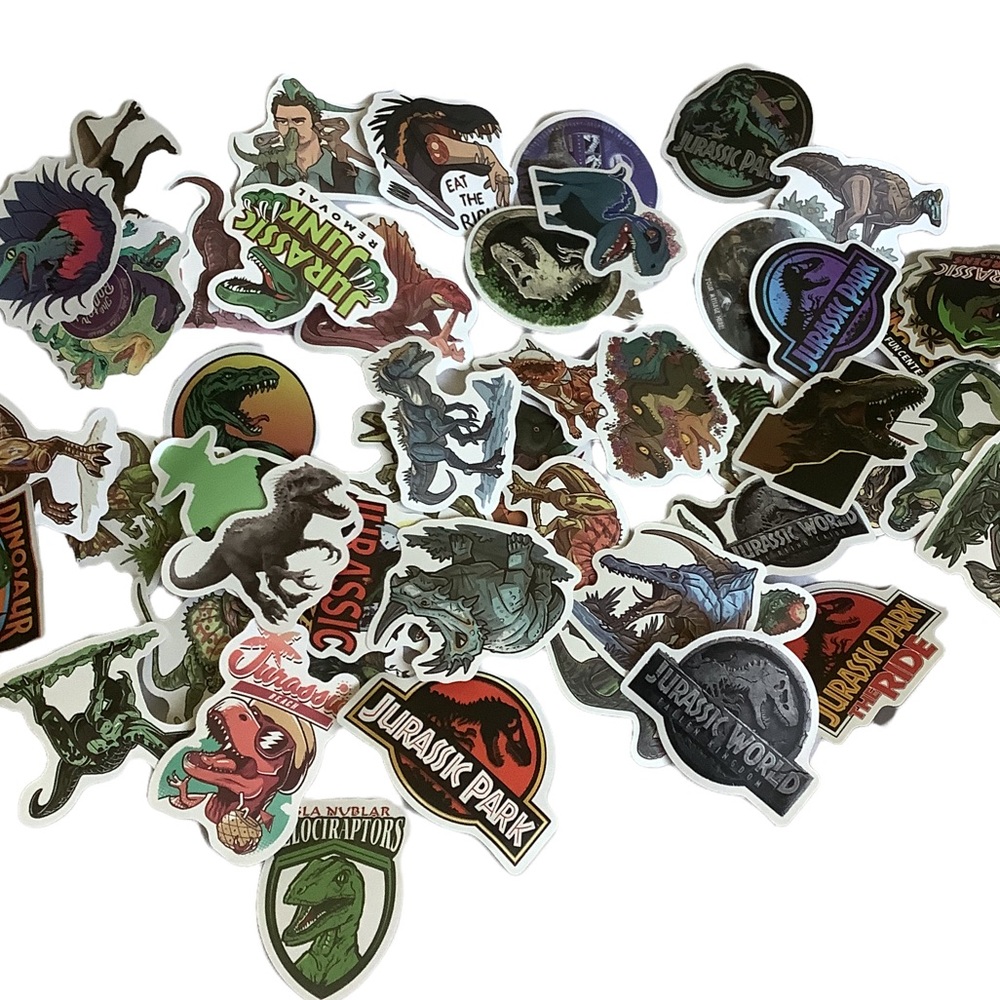 10 Jurassic Park and Dino Stickers